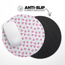 The All Over Watermelon Slice Pattern// WaterProof Rubber Foam Backed Anti-Slip Mouse Pad for Home Work Office or Gaming Computer Desk