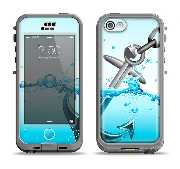 The Anchor Splashing Apple iPhone 5c LifeProof Nuud Case Skin Set