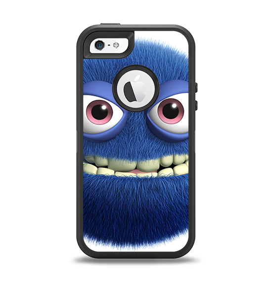 The Angry Blue Fury Monster Apple iPhone 5-5s Otterbox Defender Case Skin Set