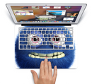 The Angry Blue Fury Monster Skin Set for the Apple MacBook Air 11"