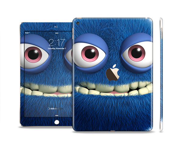 The Angry Blue Fury Monster Skin Set for the Apple iPad Pro