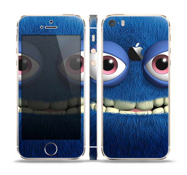 The Angry Blue Fury Monster Skin Set for the Apple iPhone 5s