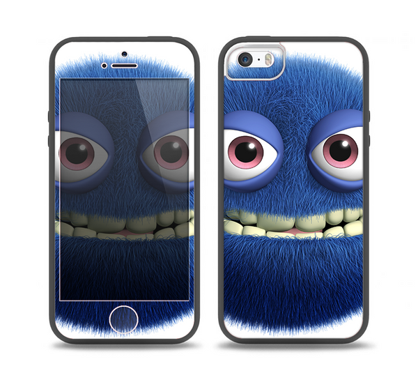 The Angry Blue Fury Monster Skin Set for the iPhone 5-5s Skech Glow Case