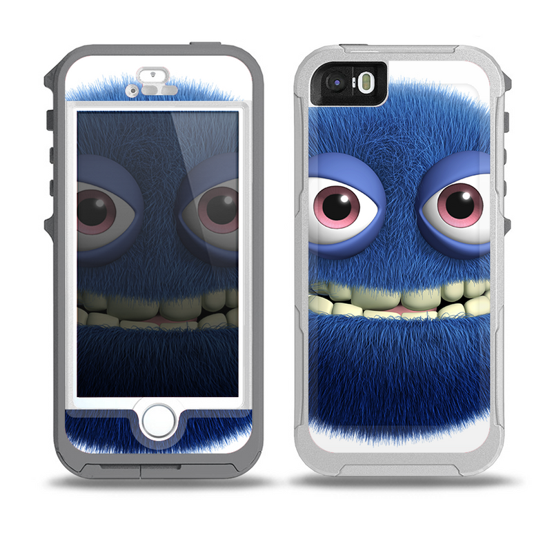 The Angry Blue Fury Monster Skin for the iPhone 5-5s OtterBox Preserver WaterProof Case