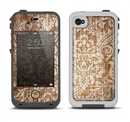 The Antique Floral Lace Pattern Apple iPhone 4-4s LifeProof Fre Case Skin Set