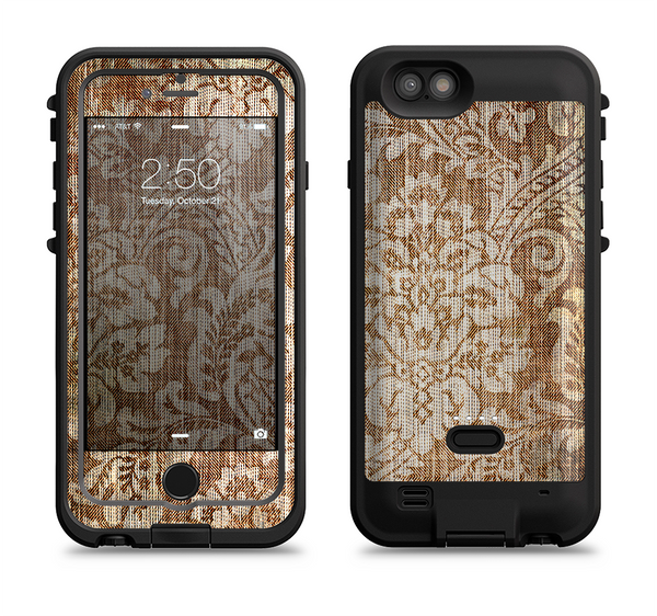 The Antique Floral Lace Pattern Apple iPhone 6/6s LifeProof Fre POWER Case Skin Set