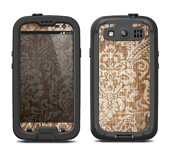 The Antique Floral Lace Pattern Samsung Galaxy S3 LifeProof Fre Case Skin Set
