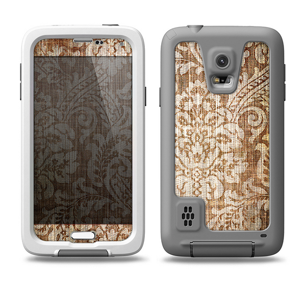 The Antique Floral Lace Pattern Samsung Galaxy S5 LifeProof Fre Case Skin Set