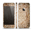 The Antique Floral Lace Pattern Skin Set for the Apple iPhone 5