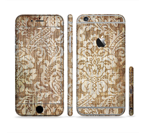 The Antique Floral Lace Pattern Sectioned Skin Series for the Apple iPhone 6 Plus