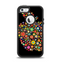 The Apple Icon Floral Collage Apple iPhone 5-5s Otterbox Defender Case Skin Set