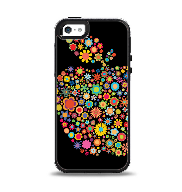 The Apple Icon Floral Collage Apple iPhone 5-5s Otterbox Symmetry Case Skin Set