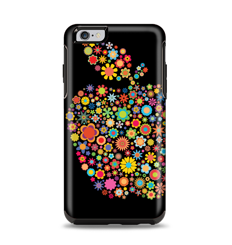 The Apple Icon Floral Collage Apple iPhone 6 Plus Otterbox Symmetry Case Skin Set