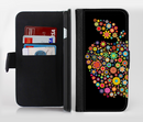 The Apple Icon Floral Collage Ink-Fuzed Leather Folding Wallet Credit-Card Case for the Apple iPhone 6/6s, 6/6s Plus, 5/5s and 5c