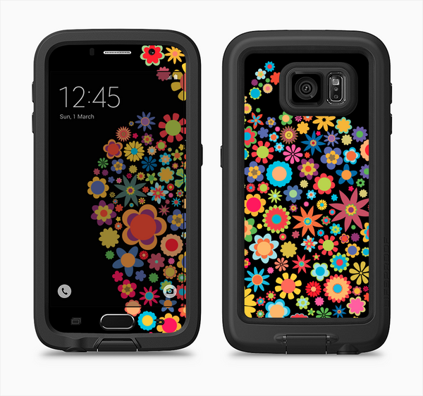 The Apple Icon Floral Collage Full Body Samsung Galaxy S6 LifeProof Fre Case Skin Kit