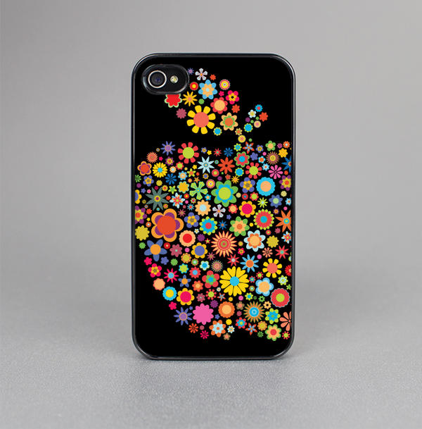 The Apple Icon Floral Collage Skin-Sert Case for the Apple iPhone 4-4s