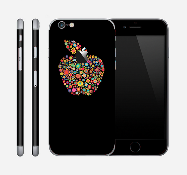 The Apple Icon Floral Collage Skin for the Apple iPhone 6