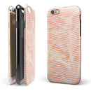 The Apricot Grunge Surface with Chevron iPhone 6/6s or 6/6s Plus 2-Piece Hybrid INK-Fuzed Case