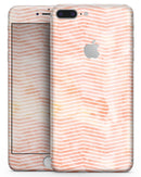 The Apricot Grunge Surface with Chevron - Skin-kit for the iPhone 8 or 8 Plus