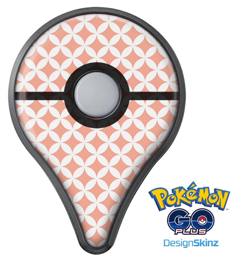 The Apricot and White Overlapping Circles Pokémon GO Plus Vinyl Protective Decal Skin Kit