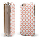 The Apricot and White Overlapping Circles iPhone 6/6s or 6/6s Plus 2-Piece Hybrid INK-Fuzed Case