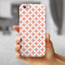 The Apricot and White Overlapping Circles iPhone 6/6s or 6/6s Plus 2-Piece Hybrid INK-Fuzed Case
