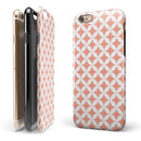The Apricot and White Overlapping Circles iPhone 6/6s or 6/6s Plus 2-Piece Hybrid INK-Fuzed Case