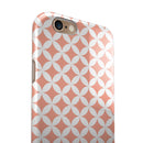 The Apricot and White Overlapping Circles iPhone 6/6s or 6/6s Plus 2-Piece Hybrid INK-Fuzed Case
