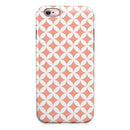 The Apricot and White Overlapping Circles iPhone 6/6s or 6/6s Plus 2-Piece Hybrid INK-Fuzed Case
