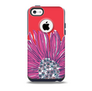 The Artistic Purple & Coral Floral Skin for the iPhone 5c OtterBox Commuter Case