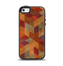 The Autumn Colored Geometric Pattern Apple iPhone 5-5s Otterbox Symmetry Case Skin Set