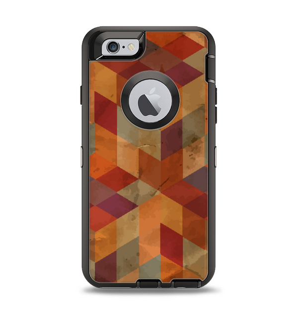 The Autumn Colored Geometric Pattern Apple iPhone 6 Otterbox Defender Case Skin Set