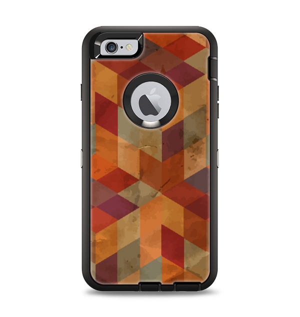 The Autumn Colored Geometric Pattern Apple iPhone 6 Plus Otterbox Defender Case Skin Set