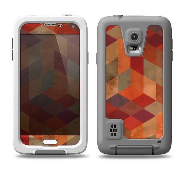 The Autumn Colored Geometric Pattern Samsung Galaxy S5 LifeProof Fre Case Skin Set