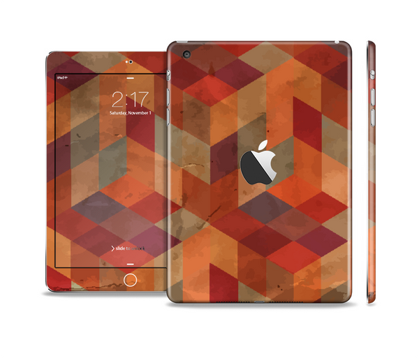 The Autumn Colored Geometric Pattern Full Body Skin Set for the Apple iPad Mini 2