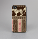The Aztec Pink & Brown Lion Pattern Skin-Sert for the Apple iPhone 4-4s Skin-Sert Case
