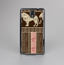 The Aztec Pink & Brown Lion Pattern Skin-Sert Case for the Samsung Galaxy Note 3