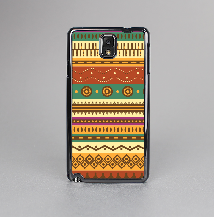 The Aztec Tribal Vintage Tan and Gold Pattern V6 Skin-Sert Case for the Samsung Galaxy Note 3