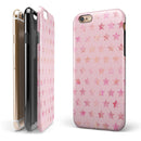 The Baby Pink Watercolor Stars iPhone 6/6s or 6/6s Plus 2-Piece Hybrid INK-Fuzed Case