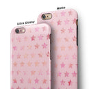 The Baby Pink Watercolor Stars iPhone 6/6s or 6/6s Plus 2-Piece Hybrid INK-Fuzed Case