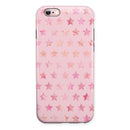 The Baby Pink Watercolor Stars iPhone 6/6s or 6/6s Plus 2-Piece Hybrid INK-Fuzed Case