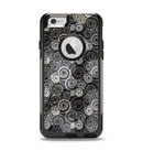 The Back & White Abstract Swirl Pattern Apple iPhone 6 Otterbox Commuter Case Skin Set