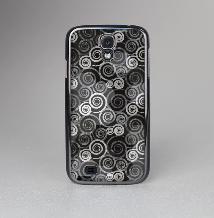 The Back & White Abstract Swirl Pattern Skin-Sert Case for the Samsung Galaxy S4