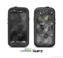 The Back & White Abstract Swirl Pattern Skin For The Samsung Galaxy S3 LifeProof Case