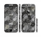 The Back & White Abstract Swirl Pattern Sectioned Skin Series for the Apple iPhone 6 Plus