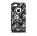 The Back & White Abstract Swirl Pattern Skin for the iPhone 5c OtterBox Commuter Case
