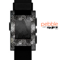 The Black & White Abstract Swirl Pattern Skin for the Pebble SmartWatch