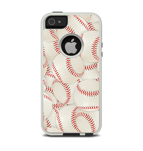The Baseball Overlay Apple iPhone 5-5s Otterbox Commuter Case Skin Set
