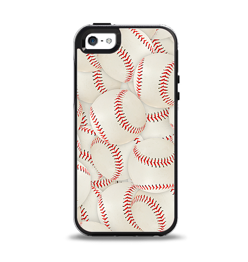 The Baseball Overlay Apple iPhone 5-5s Otterbox Symmetry Case Skin Set