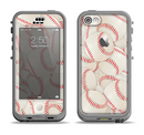 The Baseball Overlay Apple iPhone 5c LifeProof Nuud Case Skin Set